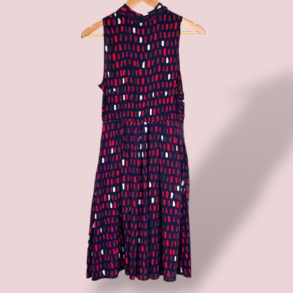 Anthropologie 11.1 Tylho Brynn Shirtdress In Navy/ Marin Red Career Size Small - Picture 7 of 12